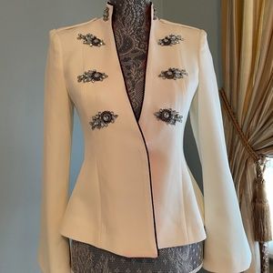 NWT- Embellished Offwhite Jacket (XS)